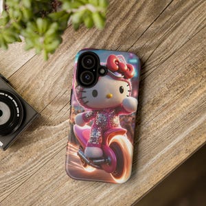 Cover per telefono Hello Kitty a tema moto / Cover per iPhone con simpatico personaggio immagine 8