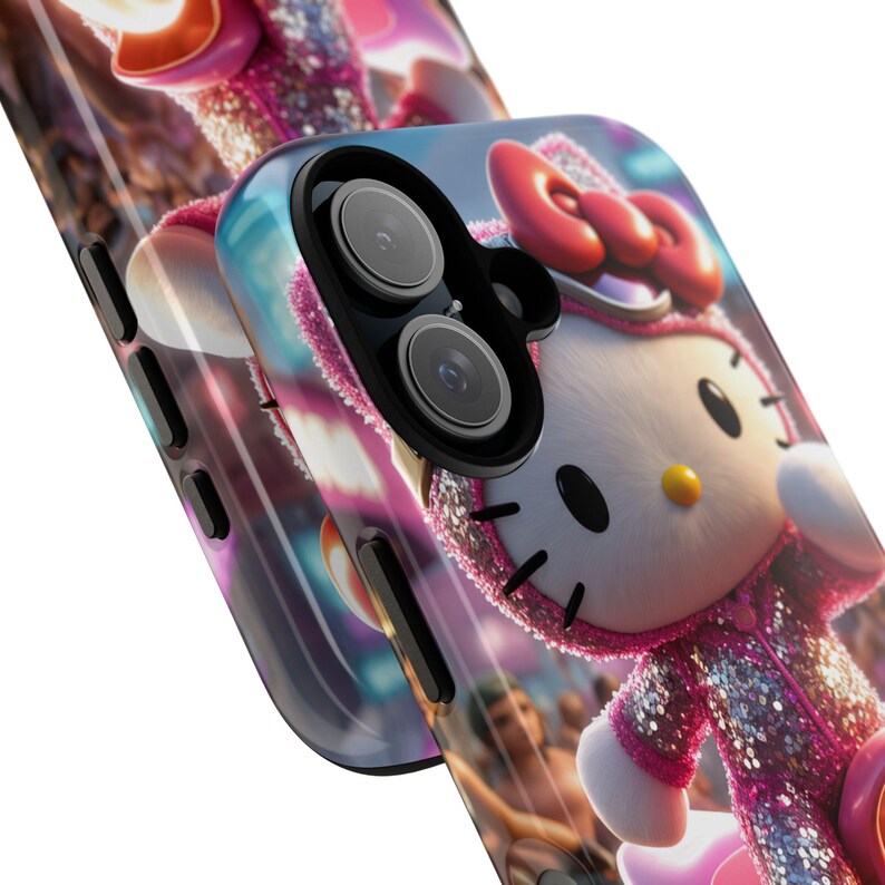 Cover per telefono Hello Kitty a tema moto / Cover per iPhone con simpatico personaggio immagine 2