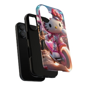 Cover per telefono Hello Kitty a tema moto / Cover per iPhone con simpatico personaggio immagine 3