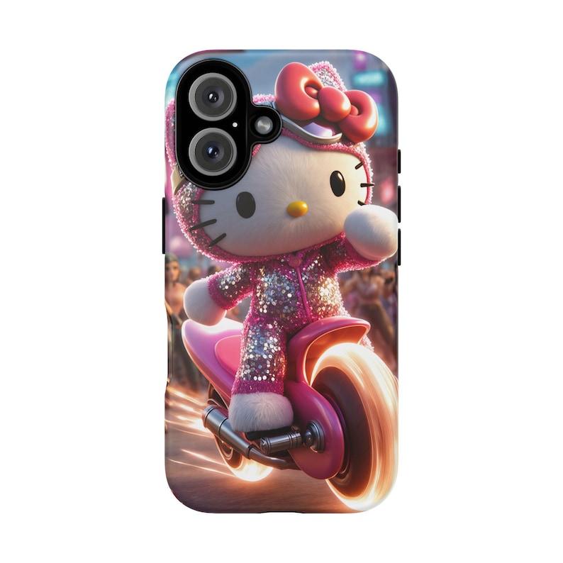 Cover per telefono Hello Kitty a tema moto / Cover per iPhone con simpatico personaggio immagine 5