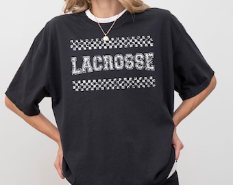 Distressed Lacrosse Shirt | Edgy Comfort Colors Tee for Lacrosse Lovers