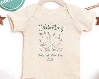 Happy First Father's Day Onesie® and Baby Bodysuits | Father's Day Baby Onesie® | First Father's Day Gift | First Father's Day Infant Tees