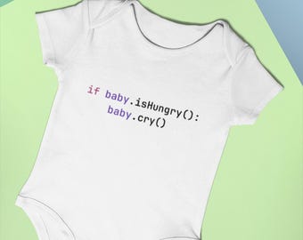 Baby Coding Bodysuit | Infant Programmer Onesie, Geeky Tech Humor Top