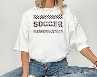 Distressed Soccer Shirt | Edgy Comfort Colors Tee, Soccer Lover Gift