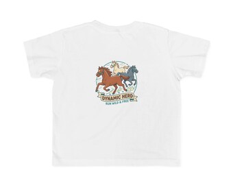 Camiseta estampada de caballos corriendo / Camiseta para niños pequeños