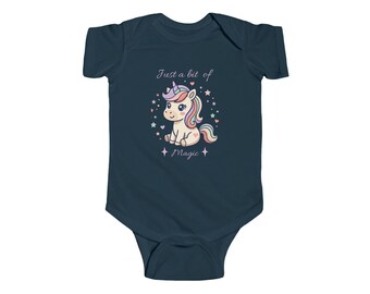 Joli body pastel pour bébé licorne | Body bébé « Un peu de magie »