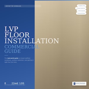 LVP Flooring Installation Guide PDF | Commercial Subfloor Prep | Luxury Vinyl Plank Step-by-Step | DIY  Guide | Small Business Reno