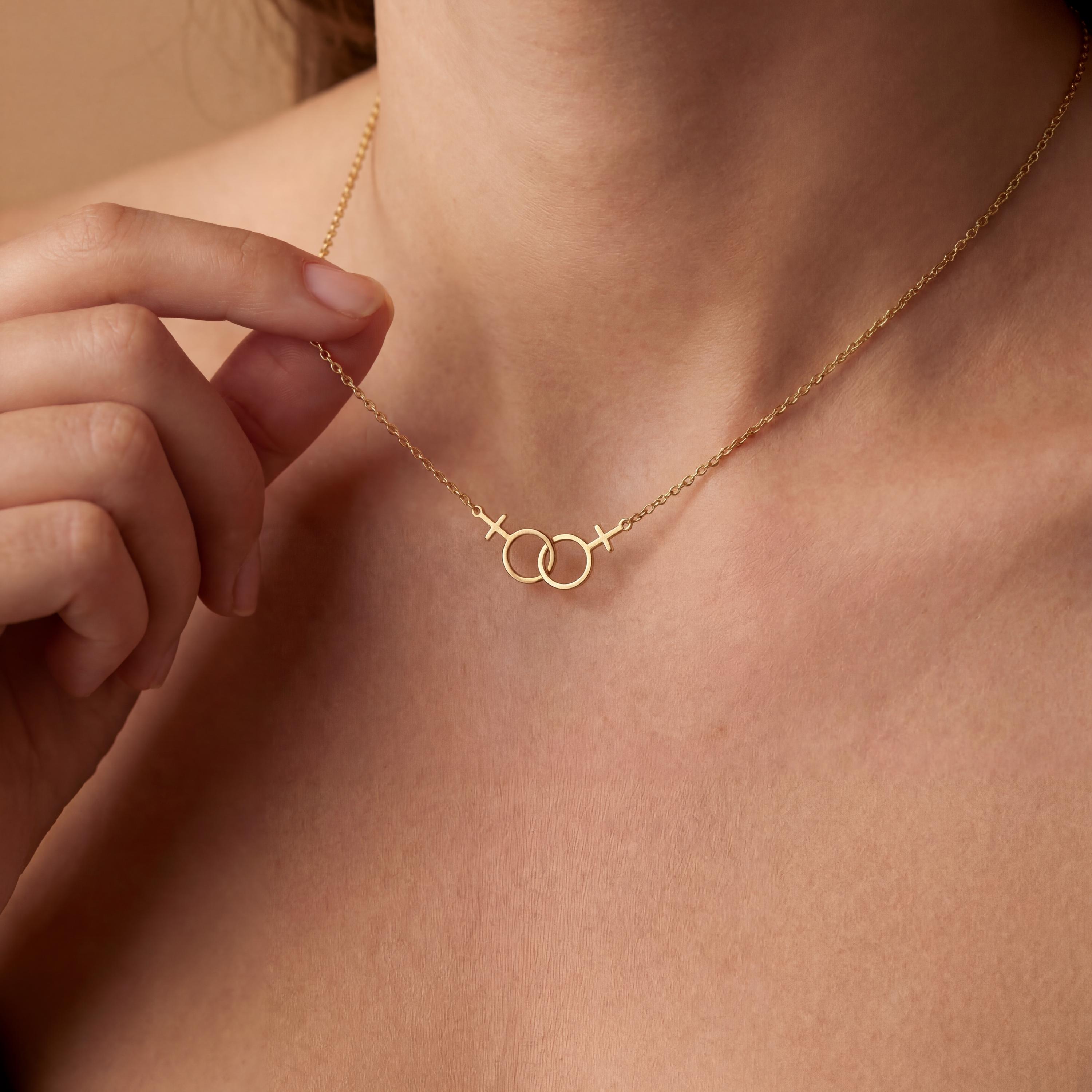 Double gold necklace - Etsy 日本