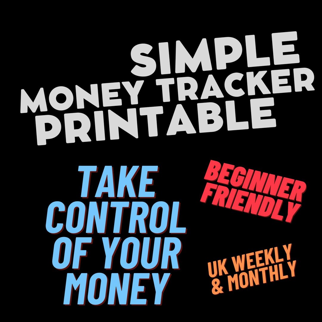 Simple Money Tracker Printable | Budget Planner PDF | Expense Tracker ...