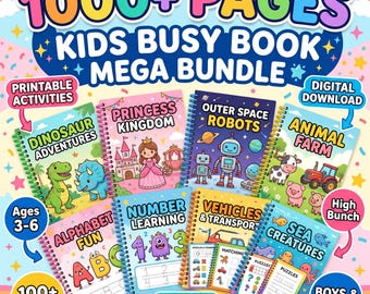 Bearbeitbares Kleinkind Buch Bundle Vorschule Kindergarten Busy Binder Montessori Kleinkinder Quiet Books Homeschool Ressourcen Kinderaktivitäten