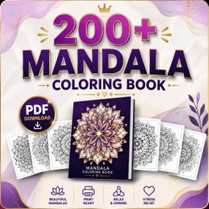Mandala coloring pages for adults and children PDF.