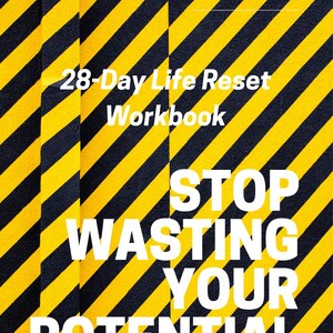 28 Day Life Reset Workbook | Find Your Direction in Your 20s | Stop Wasting Your Potential | Self Discovery & Productivity Planner
