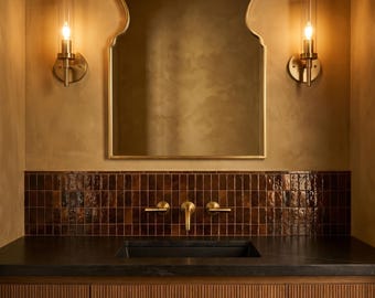 Arched Gold Mirror | Curved Arch Vanity Mirrors