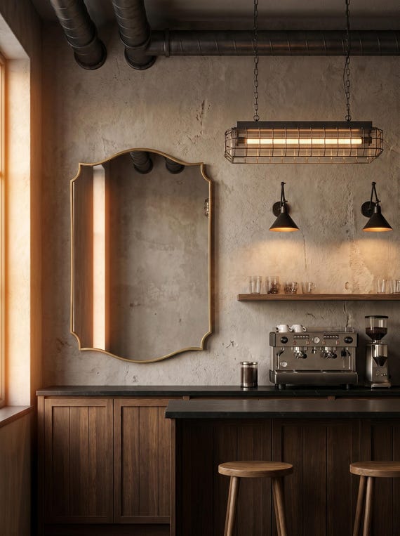 Brass Scalloped Mirror | Handmade Arch Mirrors