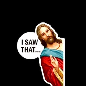 Jesus I saw that sticker decal bumper sticker