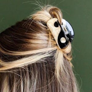 Yin and Yang Hair Clip - Etsy