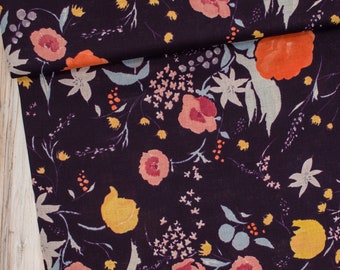 nani IRO Selection 2021 'Fuccra Rakuen' Japanese fabric - linen - 1/2 YD