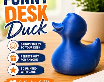 Funny Duck Decor, 3D Printed Shelf Sitter, Quirky Office Gift, Small Collectible Desk Buddy