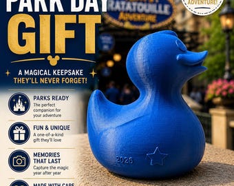 3D Printed Park Day Duck, Custom Vacation Souvenir, 2026 Trip Keepsake