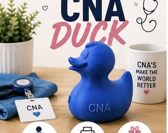 3D Printed CNA Duck, Healthcare Worker Desk Decor, RN Appreciation Gift