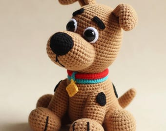 Scooby Doo Virkmönster Nybörjare Amigurumi Dog PDF-handledning
