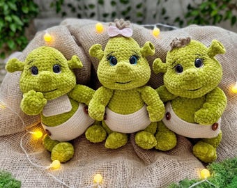 Little Ogre Crochet Pattern Amigurumi Baby Doll PDF Tutorial