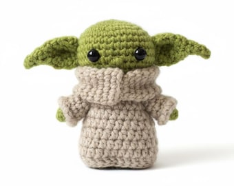 Baby Yoda Crochet Pattern PDF Grogu Amigurumi Star Wars Plysch Handledning