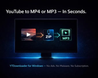 YouTube to MP4, Download Youtube Video, Youtube Download for Windows Desktop PC, No Watermark, No Ads, Malware Free