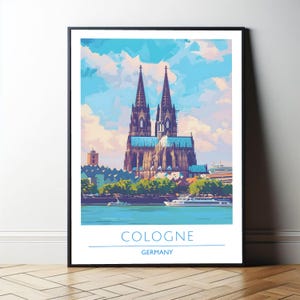 Cologne Cathedral Canvas Wall Art, Germany Landmark Print, European Cityscape Canvas, Architectural Canvas Art, Travel Decor, Ready to Hang