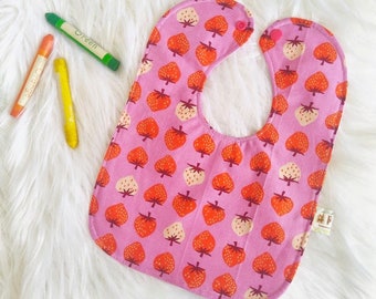 Reversible Bib- Strawberries