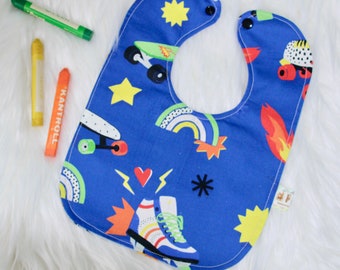 Reversible Bandana Bib- Roller Rink
