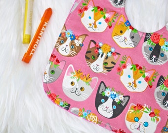 Reversible Bib-Kitty Cat