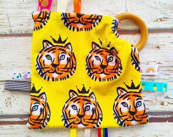 Sensory Tag Lovie- Marigold Tiger