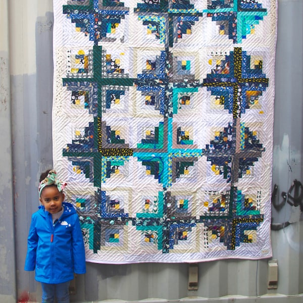 Handmade Log Cabin Quilt Etsy