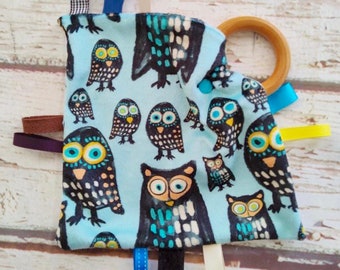 Sensory Tag Lovie- Owl Friends