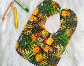 Reversible Bib- Pineapple Delight