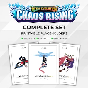 Pokemon Chaos Rising Ordner Platzhalter | Druckbare PDF | TKG Organizer