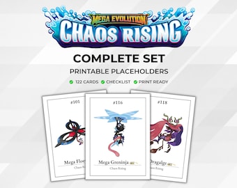 Pokémon Chaos Rising Binder Placeholders | Printable PDF | TCG Organizer
