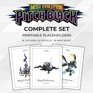 Pokémon Pitch Black Binder Placeholders | Printable PDF | TCG Organizer