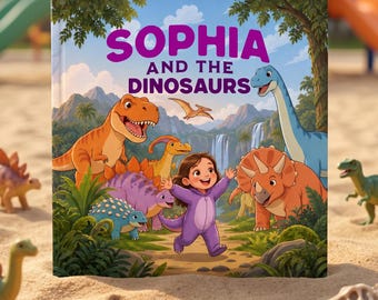 Dinosaur Birthday Book Personalized, Custom Name Storybook for Kids, Personalized Dino Character, Toddler Birthday Gift, Dinosaur Keepsake