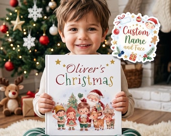 Personalized Christmas Book for Boys, Custom Name Xmas Adventure Story, Holiday Gift for Kids, Christmas Eve Book, Toddler Storybook