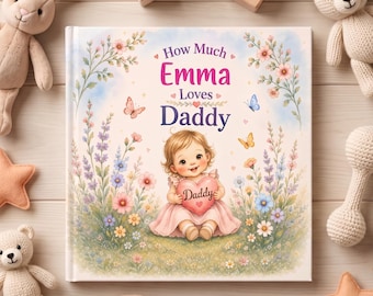 Daddy and Me Personalized Book, Custom Storybook for Dad, Gift from Baby, Daddy Birthday Gift, Father Child Keepsake, Custom Kids Book