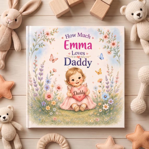 Daddy and Me Personalized Book, Custom Storybook for Dad, Gift from Baby, Daddy Birthday Gift, Father Child Keepsake, Custom Kids Book