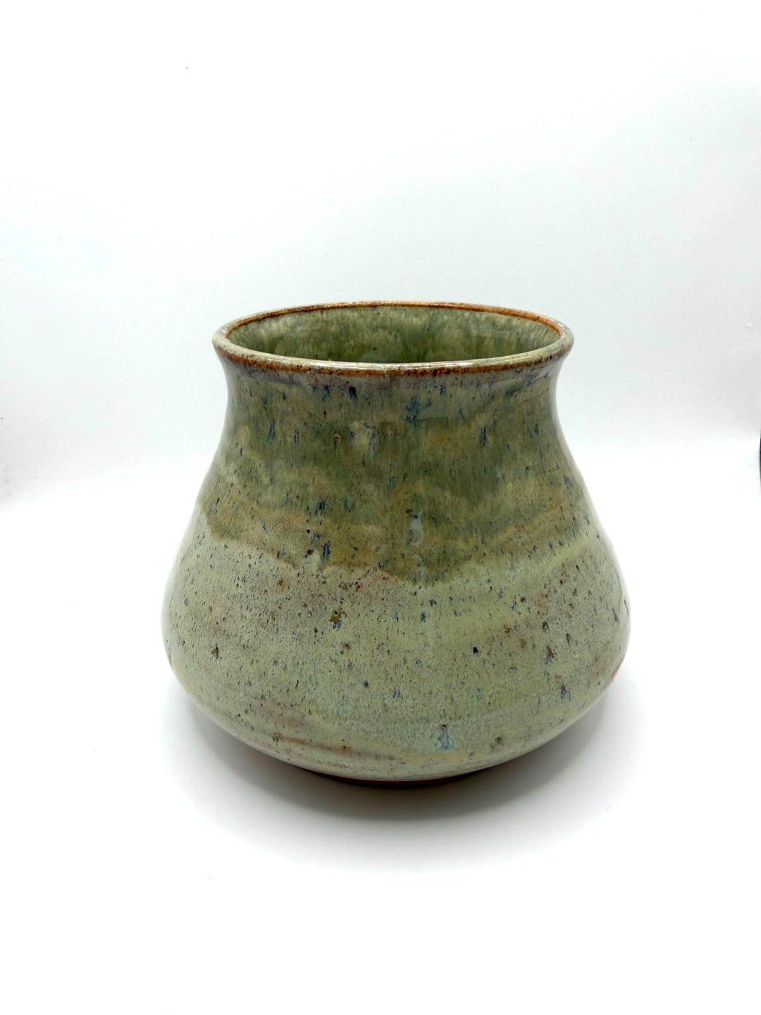 Handmade Ceramic Vase, Sand Moss Green Glaze, Wheel Thrown Pottery ...