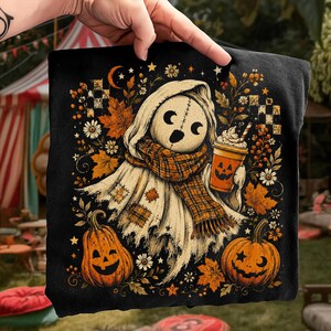 Ghostface Fall Coffee Png, Halloween Latte Shirt Design, Autumn Spooky Season Sublimation, Spooky Pumpkin Coffee PNG