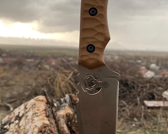 Handmade Fixed Blade Knife, Bushcraft Knife, Outdoor Camping Knife, Wood Handle Knife, Hunting Knife, EDC Tool, Gift for Men