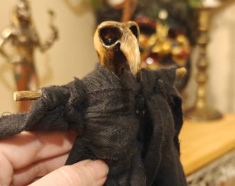 Creepy Witch Doll Handmade | Gothic Cloth | Witchy Decor | Spooky Art Doll