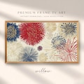 4th of July Frame TV Art, Abstract Patriotic Fireworks, Red White Blue Samsung Frame TV Art, Independence Day Decor, Digital Download product logo