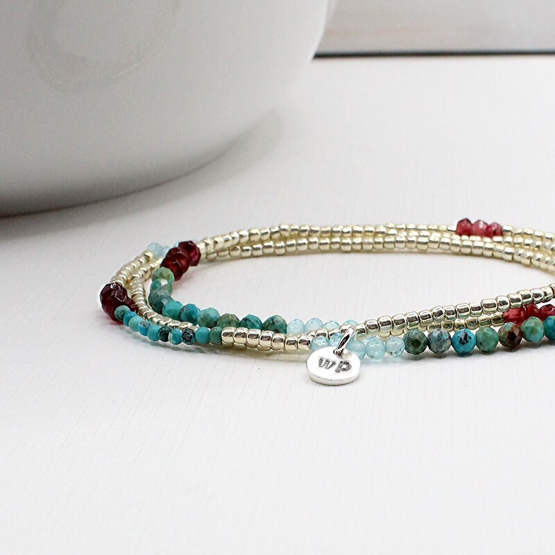 Multi-Stone Wrap Necklace Bracelet