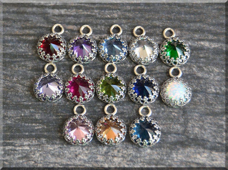 Inverted Setting Layering Mothers Ring Sterling Silver Birthstone Ring 14k Gold Bezel Setting Choose Your Birthstone Stacking Ring